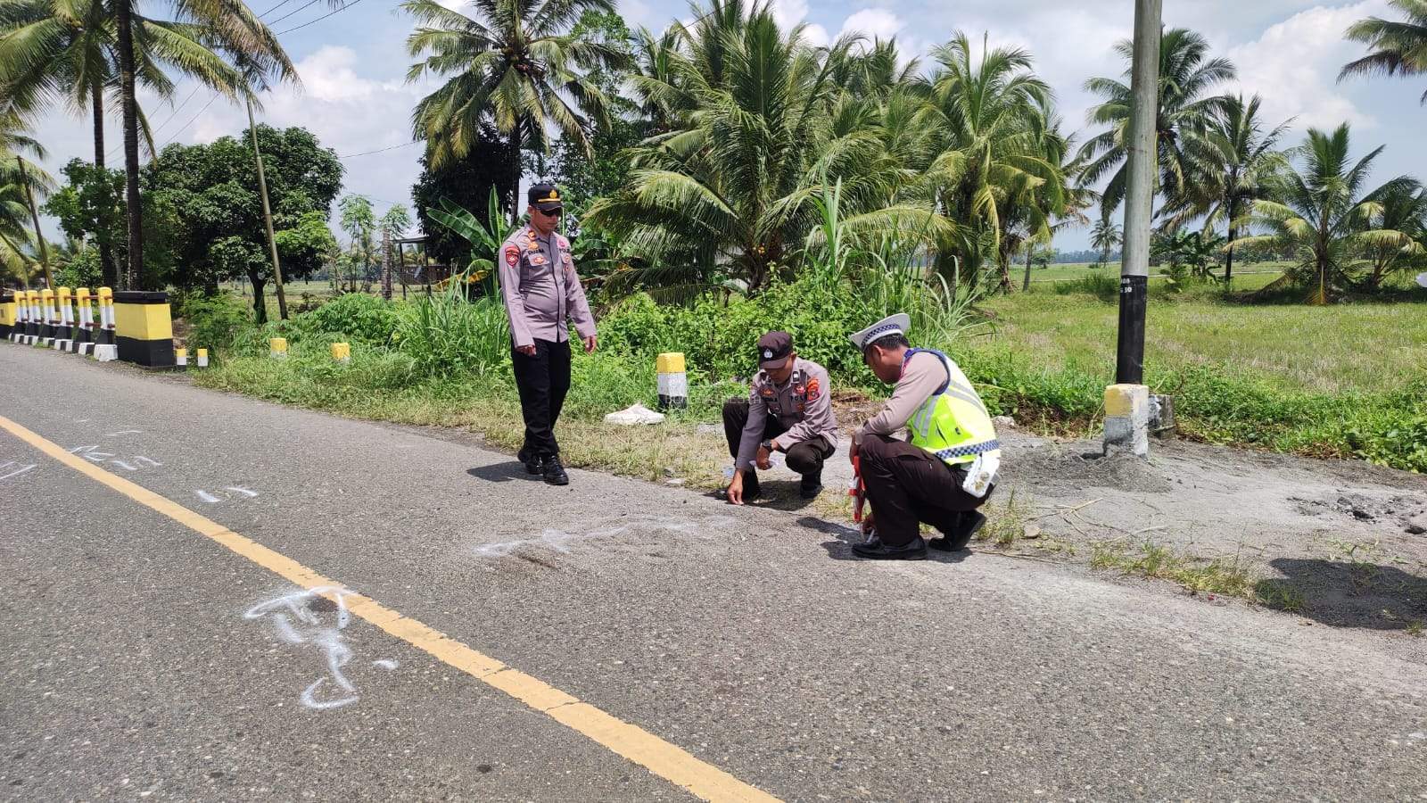 Polisi Olah TKP Kecelakaan Maut di Batui Selatan